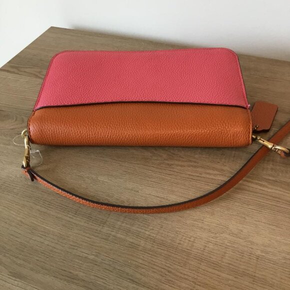 COACH Hayden C5361 Watermelon Color Blocked Leather Flap Snap Crossbody Bag NWOT - Picture 5 of 8
